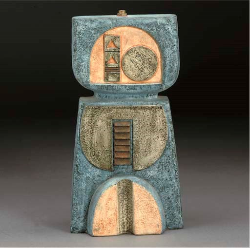 A TROIKA NEWLYN DOUBLE LAMP BASE