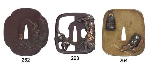 AN INLAID SENTOKU TSUBA