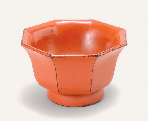 A Negoro Octagonal Cup