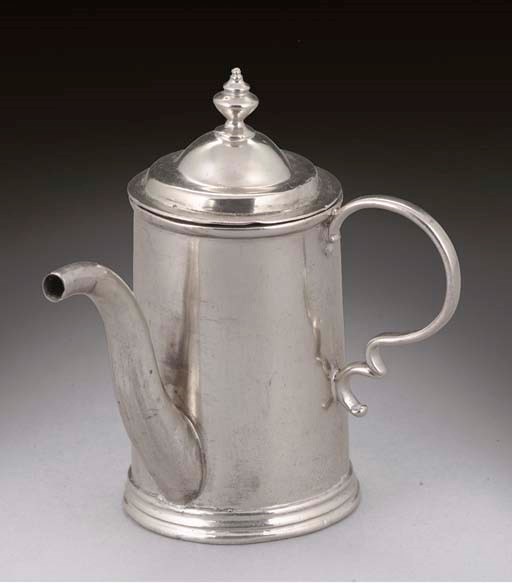A RARE GEORGE II/III CHANNEL ISLANDS SILVER MINIATURE COFFEE POT,