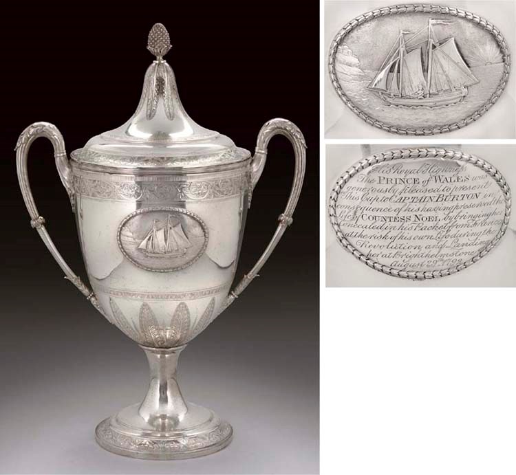 A GEORGE III ROYAL PRESENTATION  SILVER CUP & COVER,