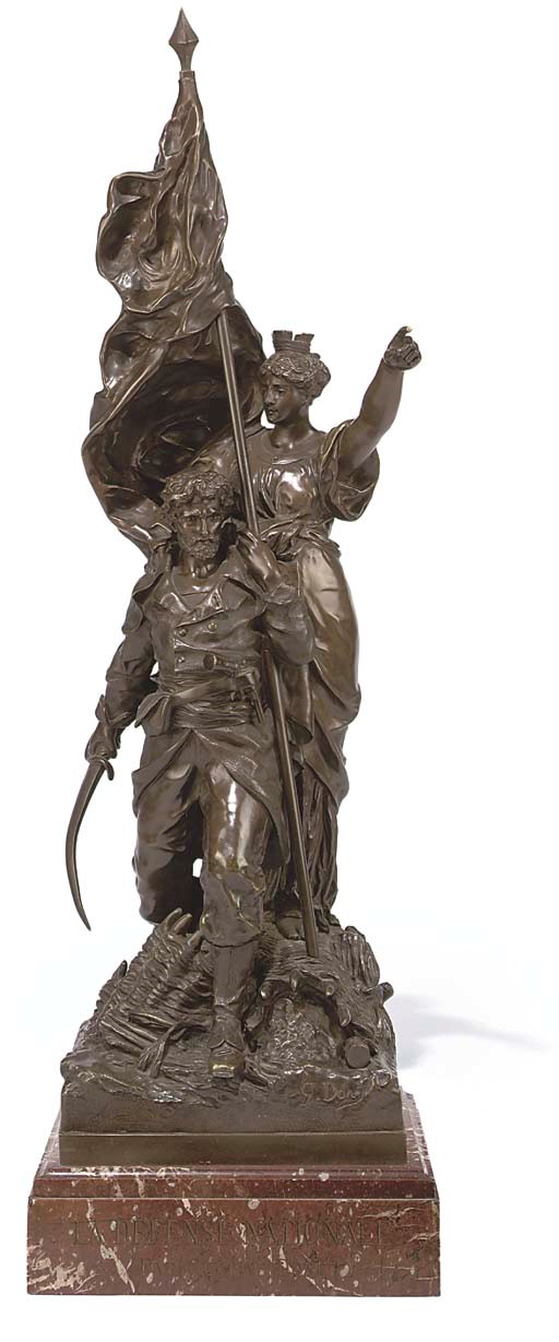 A FRENCH BRONZE FIGURAL GROUP 'LA DEFENSE NATIONALE'