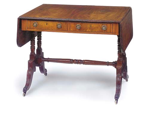 A REGENCY MAHOGANY SOFA TABLE