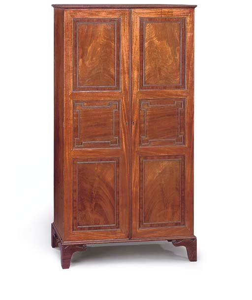 A REGENCY MAHOGANY ESTATE OR HOUSEKEEPER'S CUPBOARD