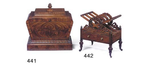 A WILLIAM IV ROSEWOOD CANTERBURY