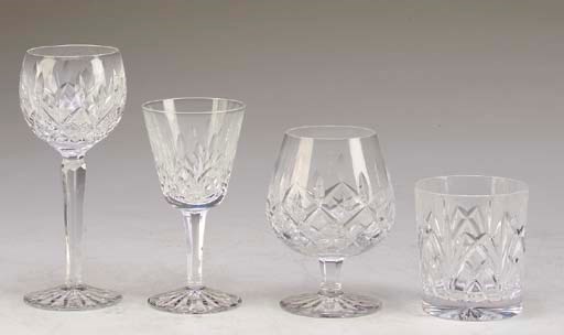 A WATERFORD CUT CRYSTAL PART STEMWARE SERVICE,