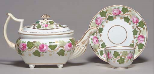 A DERBY PART TEA SERVICE,