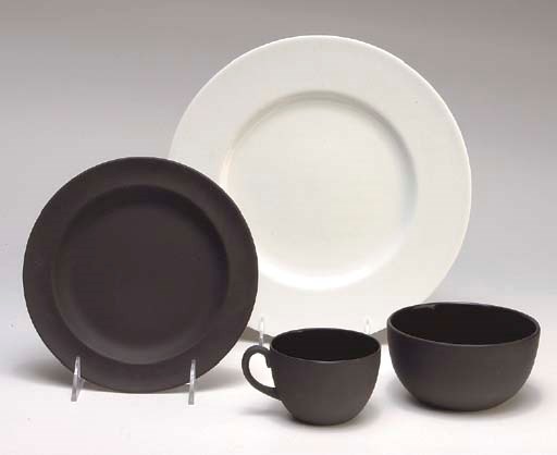 A WEDGWOOD BLACKWARE PART DINNER SERVICE,