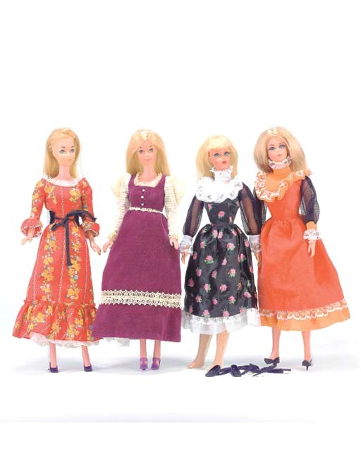 Live Action Barbie in orange velvet 'Partylines' No.3490