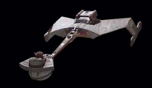 KLINGON BATTLE CRUISER MODEL AND POWER SUPPLY