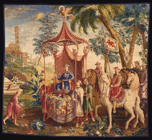 A LOUIS XIV BEAUVAIS CHINOISERIE TAPESTRY