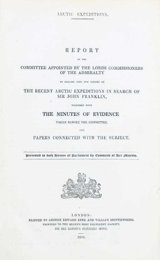 ARCTIC BLUE BOOKS -- FRANKLIN SEARCH EXPEDITIONS