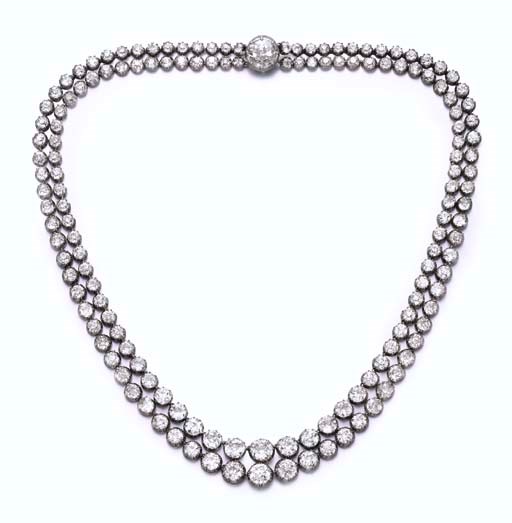 A TWO-STRAND RIVIERE NECKLACE