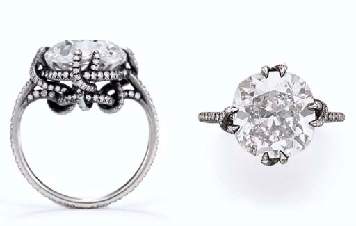 A DIAMOND "THREAD" RING, BY JAR