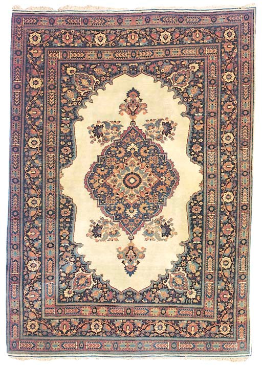 A PAIR OF TABRIZ RUGS