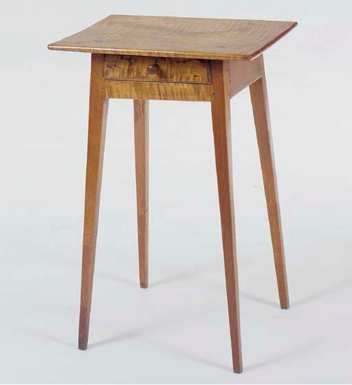 AN AMERICAN MAPLE WORK TABLE,