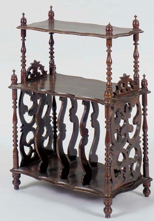 **AN AMERICAN ROSEWOOD WHATNOT,