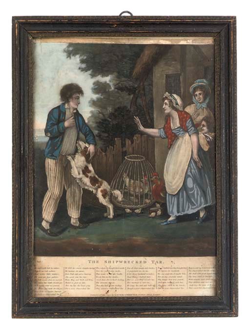 A SET OF THREE GEORGE III COLOURED MEZZOTINTS