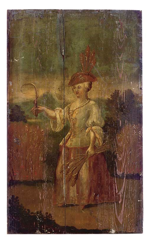 A PAIR OF CONTINENTAL PAINTED PINE WALL PANELS