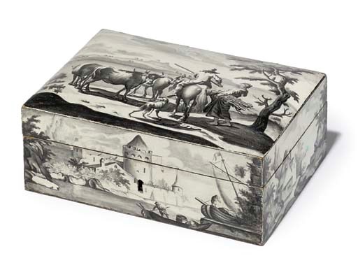 A PAINTED BEECHWOOD SPA BOX
