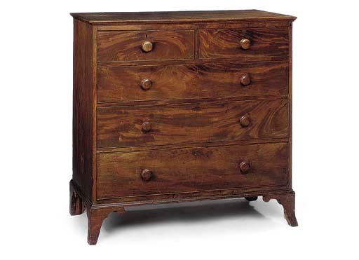 A GEORGE IV MAHOGANY CHEST