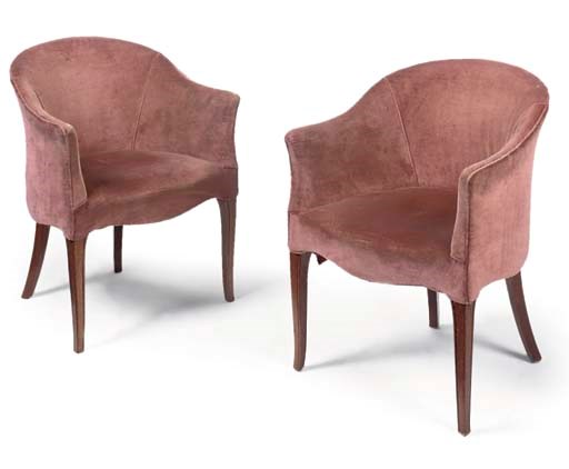 A PAIR OF OAK TUB CHAIRS