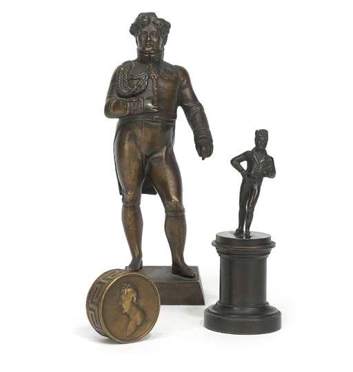A BRONZE MODEL OF GEORGE IV AS THE PRINCE REGENT