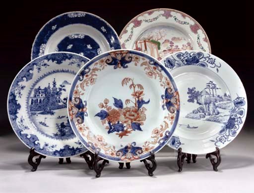 Seven Chinese export plates, 18th Century