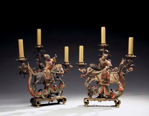 PAIRE DE CANDELABRES DE LA FIN DU XIXEME SIECLE