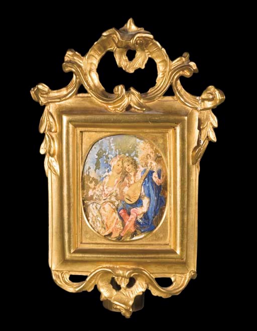 MINIATURE SUR IVOIRE DE LA FIN DU XIXEME SIECLE