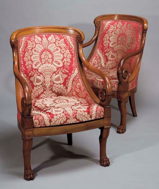 PAIRE DE FAUTEUILS D'EPOQUE RESTAURATION