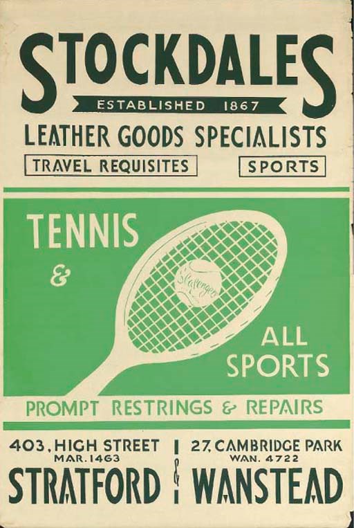 STOCKDALES LEATHER GOODS SPECIALISTS, c.1920