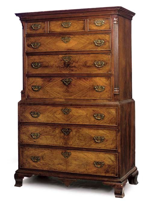 A GEORGE III MAHOGANY TALLBOY