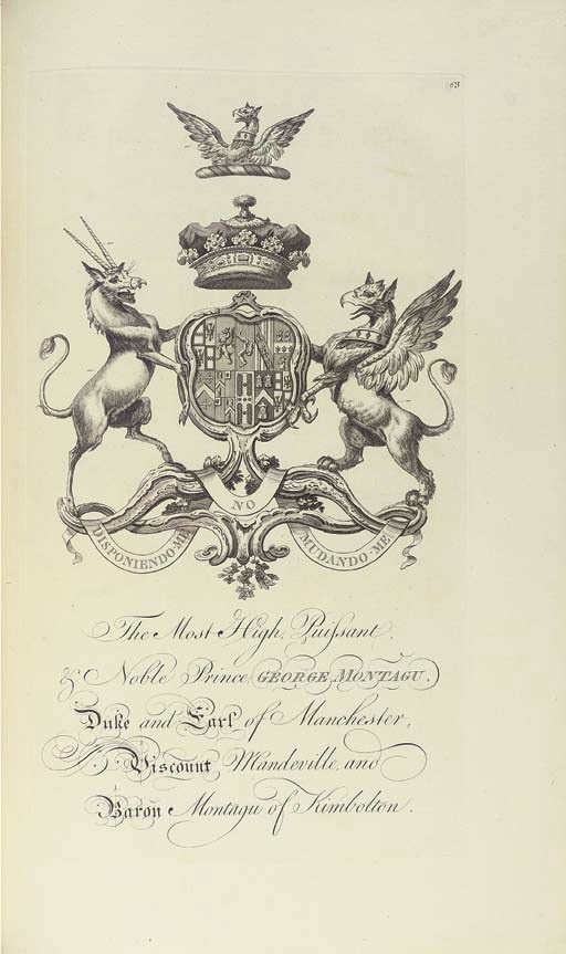 EDMONDSON, Joseph (bap.1732-1786) working from the notes of William SEGAR (1564?-1633) . Baronagium Genealogicum; or the Pedigrees of the English Peers. London: Edmondson, Fletcher, [supplement: J. Walter], 1764-84.