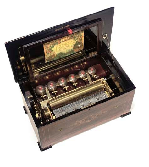 A six-air musical box with bell accompaniment