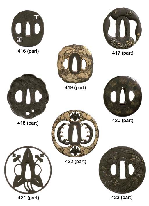 AN IRON TSUBA AND TWO OTHERS