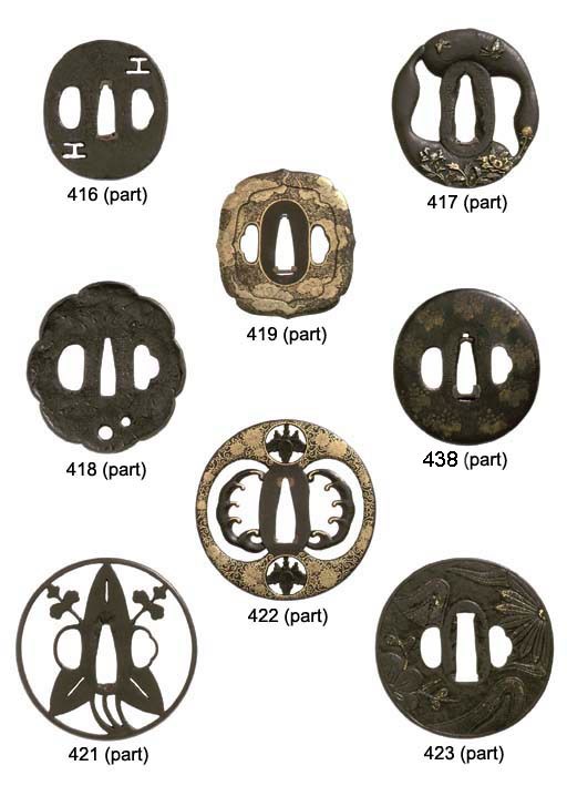 AN IRON TSUBA AND TWO OTHERS