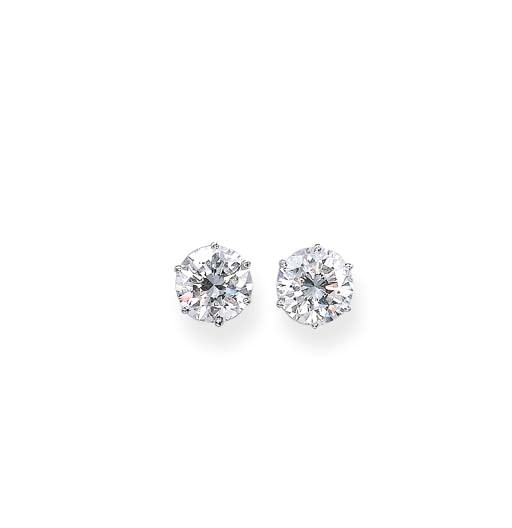 A Pair of Diamond Ear Studs, by Michele della Valle