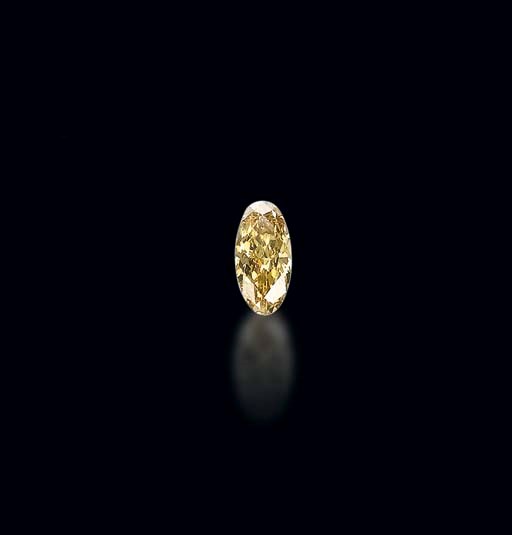 A Coloured Diamond and Diamond Ring