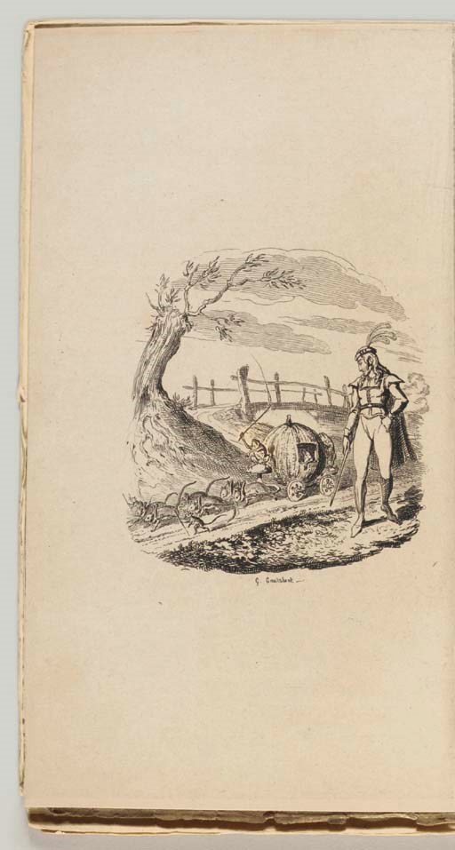 CRUIKSHANK, George, illustrator.  GRIMM, Jacob and Wilhelm. German Popular Stories. Translated from the Kinder und Haus Märchen. London: C. Baldwin, 1823-1826.