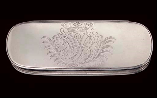 AN 18TH CENTURY DUTCH SILVER TOBACCO BOX,