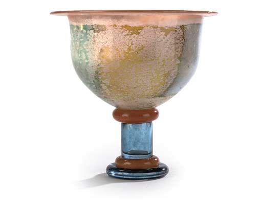 AN ART GLASS VASE