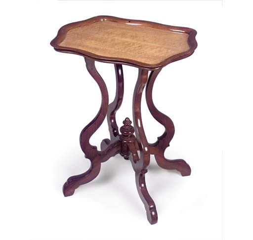 A FRENCH BEECH AND BIRD'S EYE MAPLE OCCASIONAL TABLE