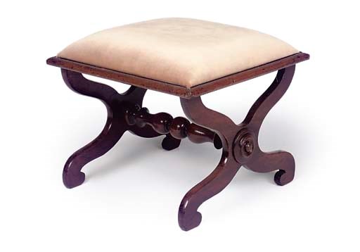 A VICTORIAN MAHOGANY STOOL