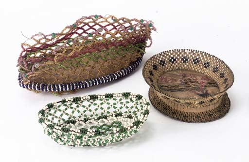 A SMALL COLLECTION INCLUDING 17TH CENTURY BEADWORK