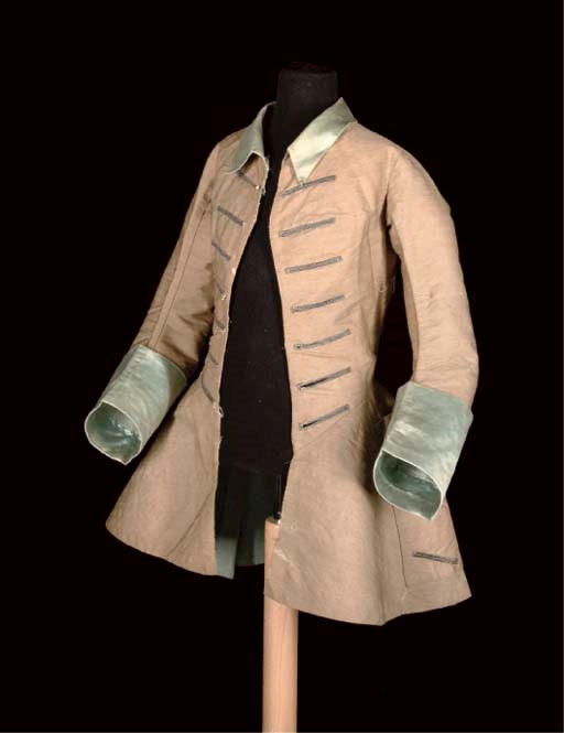 A RARE CHILD'S FROCK COAT, FIRST HALF 18TH CENTURY