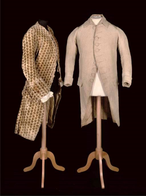 A LARGE COLLECTION OF 18TH CENTURY MEN'S COSTUME