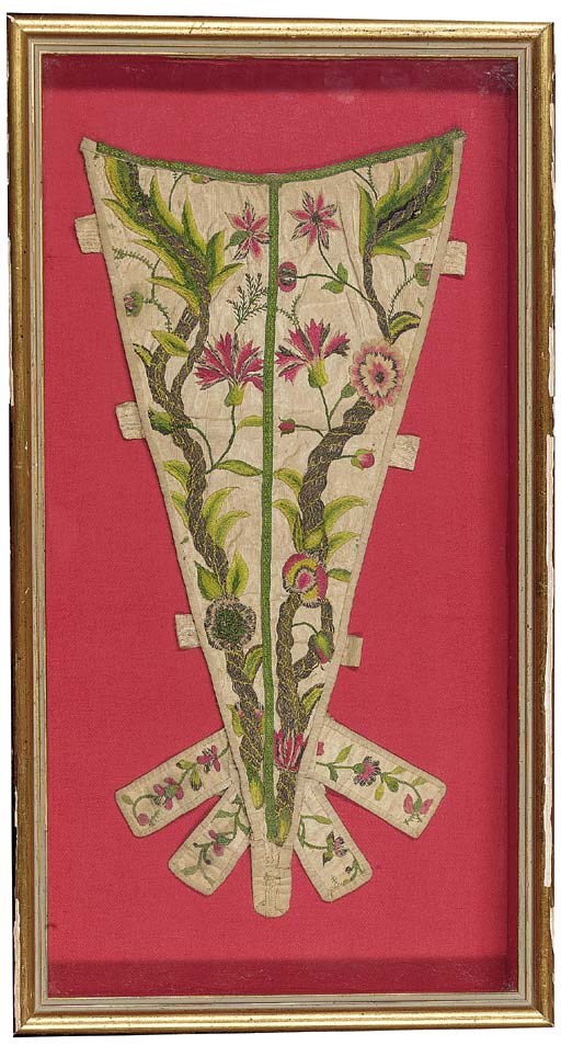 A STOMACHER PANEL, 18TH CENTURY
