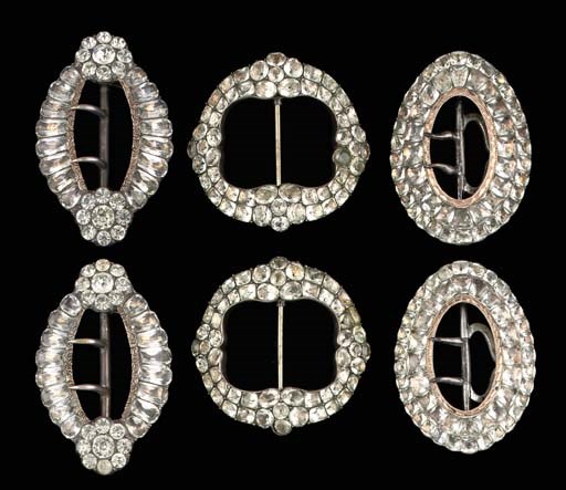 THREE PAIRS OF GEORGIAN SHOE BUCKLES