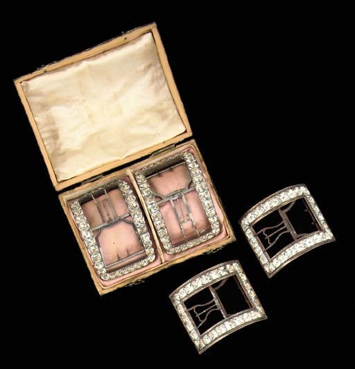 TWO PAIRS OF GEORGIAN SHOE BUCKLES
